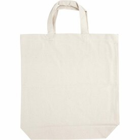 Canvas tas met bodemvouw &ndash; 39x44x10 cm