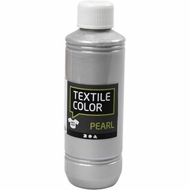 Textielverf Zilver - Parelmoer Metallic - Dekkend - 250ml