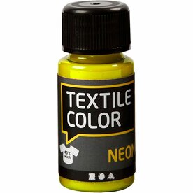 Textielverf Neon Geel - DIY Verf Voor Kleding - Textiel Kleurstof - 50 ml