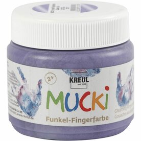 Vingerverf - Paars Metallic - Kreul Mucki - 150ml - Kindvriendelijk - Duurzaam - Waterbasis - Perfect voor Creatieve Activiteiten