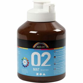 Acrylverf - Bruine Sneldrogende Hobbyverf - DIY Knutselverf Voor Creatieve Projecten &amp; Schilderijen - Hoogwaardige Kwaliteit Voor Kunst &amp; Ambacht - Acrylverf Voor Diverse Oppervlakken - Inhoud 500 ml