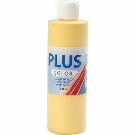 Acrylverf Crocus Yellow geel (Plus Color) | Hobbyverf | Gele acrylic verf | Dekkend | 250 ml | 1 stuk