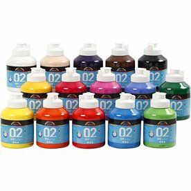 Acrylverf Diverse Kleuren | Hobbyverf | Acrylic Verf Set | 500 ml | 15 stuks