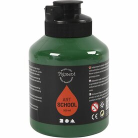 Acrylverf Donkergroen groen | Hobbyverf | Groene acrylic verf | Dekkend | 500 ml | 1 fles