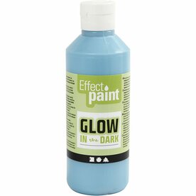 Acrylverf Lichtblauw | Hobbyverf | Glow in the Dark Verf | 250 ml | 1 stuk