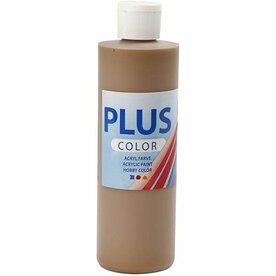 Acrylverf - Lichtbruine Verf - Acrylaatverf - Acrylic paint - Hobbyverf - Sneldrogende Verf - Dekkende Verf - Waterbasis Verf - Hoogwaardige Decoratie Verf - Plus Color Verf - 250ml