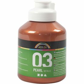Metallic verf koper | Acrylverf metallic | Koperen shimmer hobbyverf | Glanzend | 500 ml | 1 fles