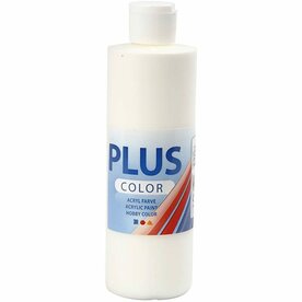 Acrylverf - Off White Verf - Acrylaatverf - Acrylpaint - Hobbyverf - Sneldrogende Verf - Dekkende Verf - Waterbasis Verf - Hoogwaardige Decoratie Verf - Plus Color Verf - 250ml