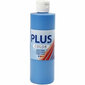 Acrylverf - Blauwe Verf - Acrylaatverf - Acrylic paint - Hobbyverf - Sneldrogende Verf - Dekkende Verf - Waterbasis Verf - Hoogwaardige Decoratie Verf - Primaire Blauw - Plus Color Verf - 250ml