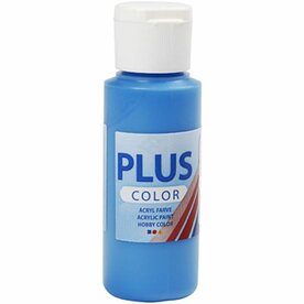Acrylverf - Blauwe Verf - Acrylaatverf - Acrylic paint - Hobbyverf - Sneldrogende Verf - Dekkende Verf - Waterbasis Verf - Hoogwaardige Decoratie Verf - Primair Blauw - Plus Color Verf - 60ml