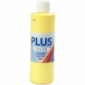 Acrylverf Primaire Geel geel (Plus Color) | Hobbyverf | Gele acrylic verf | Dekkend | 250 ml | 1 stuk