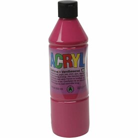 Acrylverf - Primaire Rode Verf - Acrylaatverf - Acrylic paint - Hobbyverf - Sneldrogend - Intens Rood Pigment - Voor Canvas, Hout, Papier &amp; Acrylverf sets - 500 ml