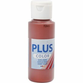 Acrylverf - Rode Verf - Acrylaatverf - Acrylic paint - Hobbyverf - Sneldrogende Verf - Dekkende Verf - Waterbasis Verf - Hoogwaardige Decoratie Verf - Red Copper - Plus Color Verf - 60ml
