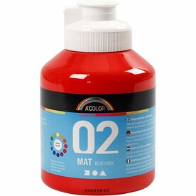Acrylverf Rood | Hobbyverf | Rode Acrylic Verf | Glossy | 500 ml | 1 stuk