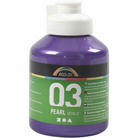 Metallic verf violet paars | Acrylverf metallic | Paarse shimmer hobbyverf | Glanzend | 500 ml | 1 fles