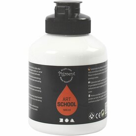 Acrylverf Wit wit | Hobbyverf | Witte acrylic verf | Dekkend | 500 ml | 1 fles