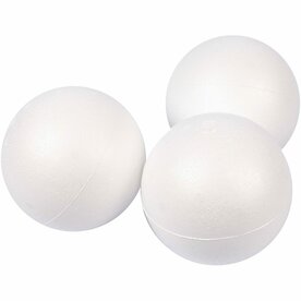 Styropor ballen wit &ndash; &Oslash; 10 cm &ndash; 25 stuks