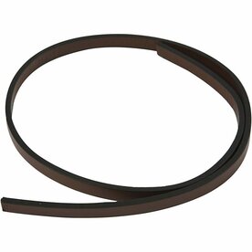 Band van imitatie leer, bruin, B: 10 mm, dikte 3 mm, 1 m