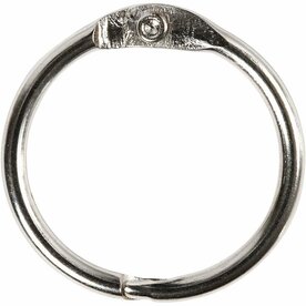 Boekbindersring Zilverkleurig &ndash; Metalen Binder Ring &ndash; 19 mm &ndash; 10 Stuks
