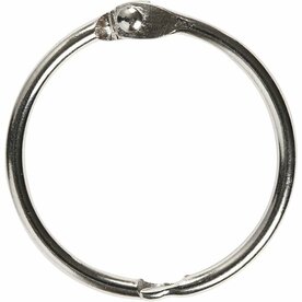 Boekbindersring Zilverkleurig &ndash; Metalen Binder Ring &ndash; 32 mm &ndash; 8 Stuks