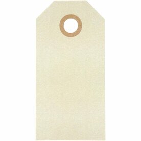 Cr&egrave;me Cadeaulabels &ndash; Decoratief Papier &ndash; 4x8 Cm &ndash; 1000 Stuks