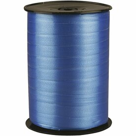 Cadeaulint &ndash; Blauw Glimmend Lint &ndash; Krullint &ndash; 10 Mm &ndash; 250 Mtr