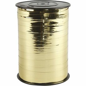 Cadeaulint &ndash; Metallic Goud &ndash; Krullint &ndash; 10mm &ndash; 250m &ndash; DIY