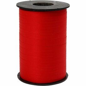 Cadeaulint &ndash; Rood Mat Lint &ndash; Krullint &ndash; Geschenklint &ndash; 10 Mm &ndash; 250 Mtr