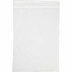 Cellofaan zakjes - Opbergzakjes - Cadeauzakjes - Zelfklevende Sluitstrip - Transparant - 16,8x23cm - 30 Micron - 50 stuks