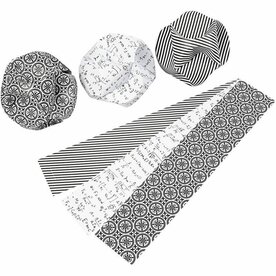 Papieren Click Ballen - Grijs - Handgemaakte Decoratie - Vivi Gade Design - Inclusief Instructie - 5,5x28,4 cm - 9 Stuks