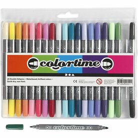 Colortime dubbelstift, lijndikte: 2,3+3,6 mm, extra kleuren, 20stuks kopen?