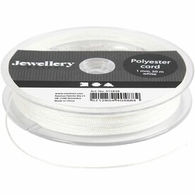 Polyester Koord Wit 1mm - DIY Hobby Sieraden Draad