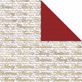 Design Papier - Goudkleurig - Kerstdesign - Metallic - Feestelijk Hobbykarton