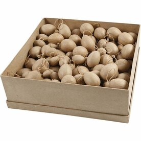 Eieren - Papier-M&acirc;ch&eacute; Eieren - Knutsel Eieren - Hobby Eieren - Creatieve Paasdecoratie - DIY Decoreren - Witte Knutseleieren - Paaseieren Versieren - Schilderbare Eieren - 3-6 cm - 140 Stuks