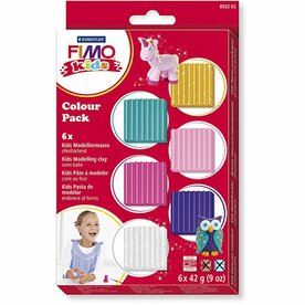 FIMO Kids Boetseerklei &ndash; Kinderklei Extra Kleuren &ndash; 6x42 g