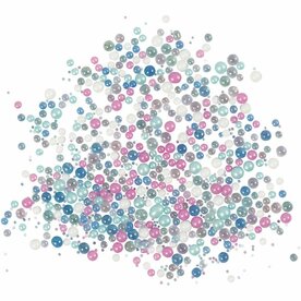 Mini Stenen Van Glas &ndash; 0,6&ndash;3 Mm &ndash; Kleuren Assorti &ndash; 600gr