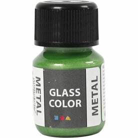 Glasverf - Metallic Groen - 30 ml - DIY Keramiek &amp; Glasverf