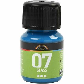 Glasverf Turquoise - Transparante Porseleinverf - 30ml