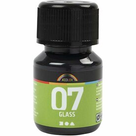 Glasverf Zwart - Glanzend Transparant - DIY Glasverf - 30ml