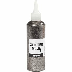 Glitterlijm zilver &ndash; Zilveren glitter lijm 118 ml
