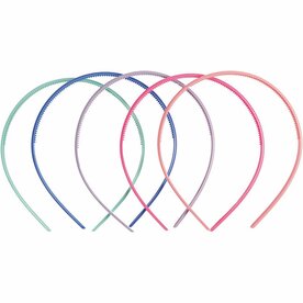 Smalle plastic DIY haarbanden 8 mm &ndash; Haaraccessoires &ndash; 5 st.