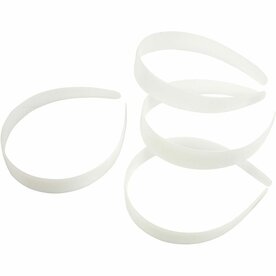 Brede witte haarbanden 25 mm &ndash; DIY haaraccessoires &ndash; 5 st.
