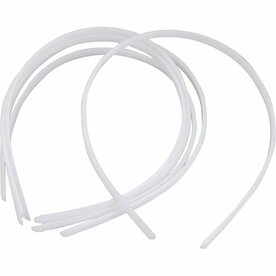 Dunne witte haarbandjes 8 mm &ndash; DIY haaraccessoires &ndash; 20 stuks