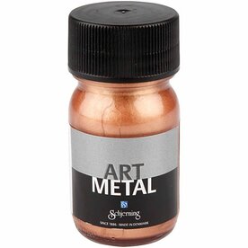 Metallic verf Koper koper | Acrylverf metallic | Koperkleurige hobbyverf | Glanzend | 30 ml | 1 stuk