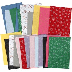 Hobbyvilt kleurenmix A4 glitter &ndash; Hobbyvilt &ndash; Glitter vilt &ndash; Knutselvilt &ndash; Vilt stof &ndash; 24 vellen