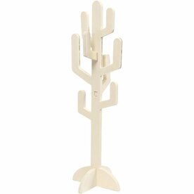 Houten Cactus &ndash; H: 38 Cm &ndash; B: 12 Cm &ndash; Triplex &ndash; 1stuk