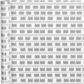 Zwart &amp; Wit Inpakpapier &ndash; Luxe Badhuis Print &ndash; 4 m