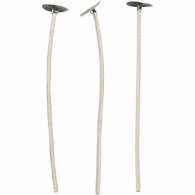 Kaarsenlont - Lont - Kaarsen Maken Lont - Kaarsenkoord - Wick - Vezeldraad - Brandkoord - Met Was - Dikte 2 mm - Lengte 10 cm - 50 Stuks