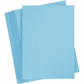 Blauw Karton A4 180 Grams | Hobbykarton | Hemelsblauw Knutselkarton | Blauw Papier 21x29,7 cm | 100 Vellen