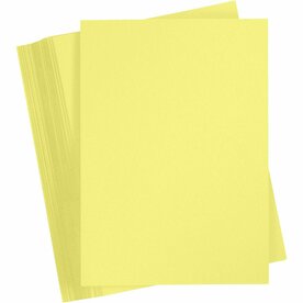 Geel Karton A4 180 Grams | Hobbykarton | Kanariegeel Knutselkarton | Geel Papier 21x29,7 cm | 100 Vellen